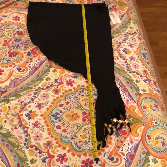 Black swim wrap with gold beads - Picture 7 of 8